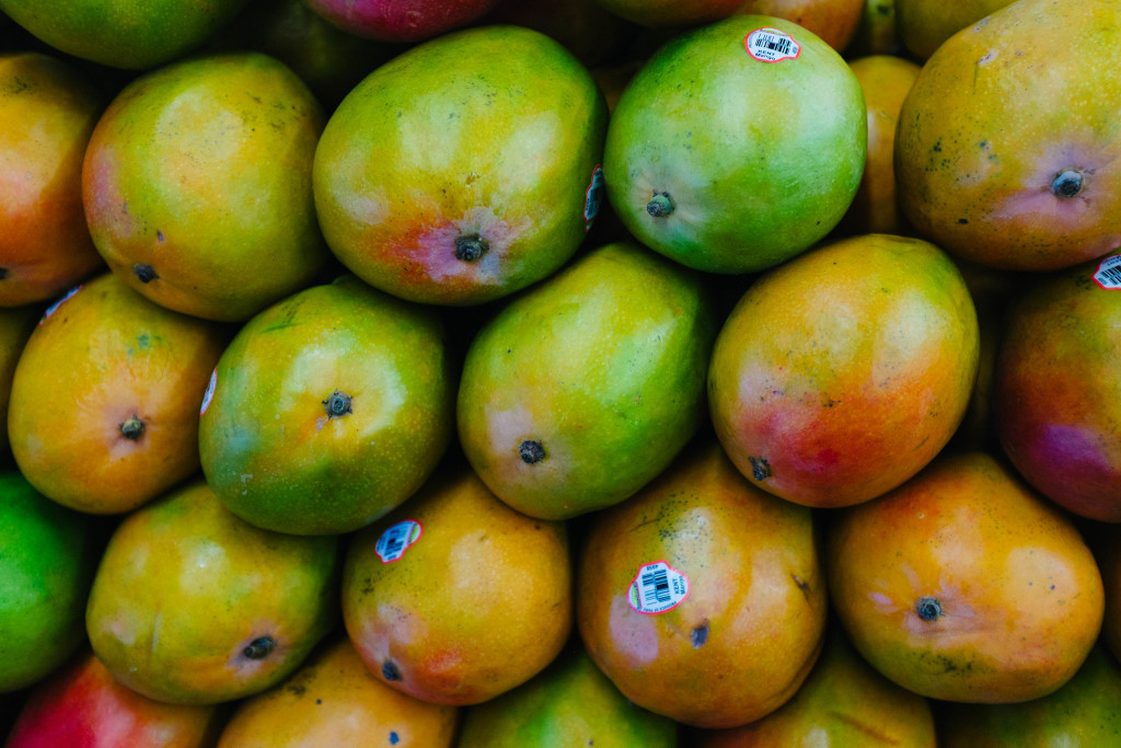 Mangoes at Robert Is Here fruit stand.