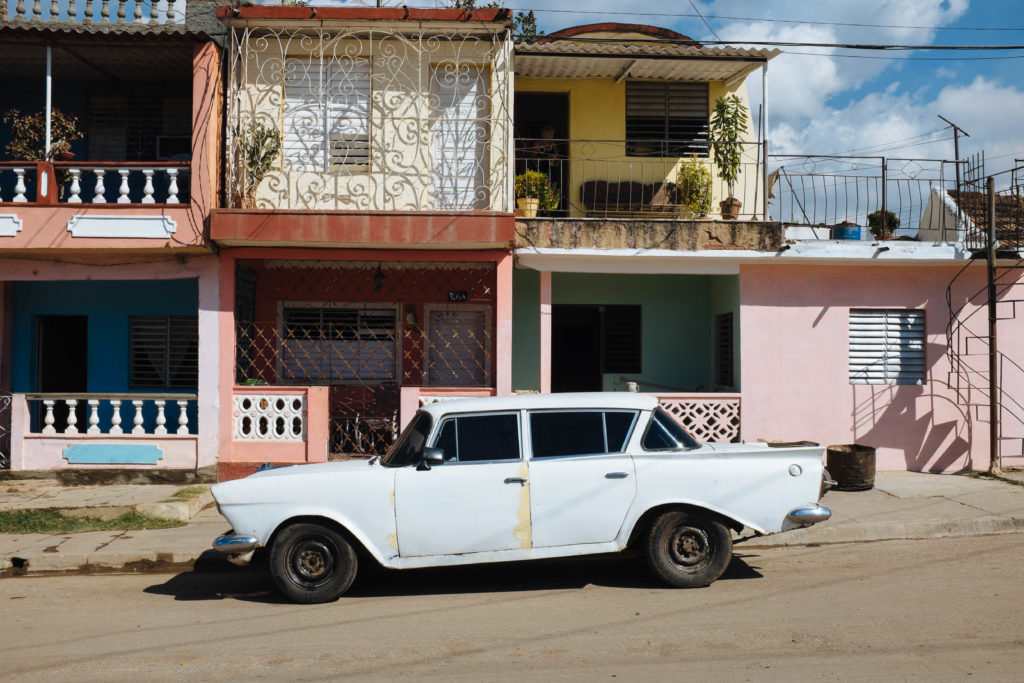 Parked car in Trinidad.